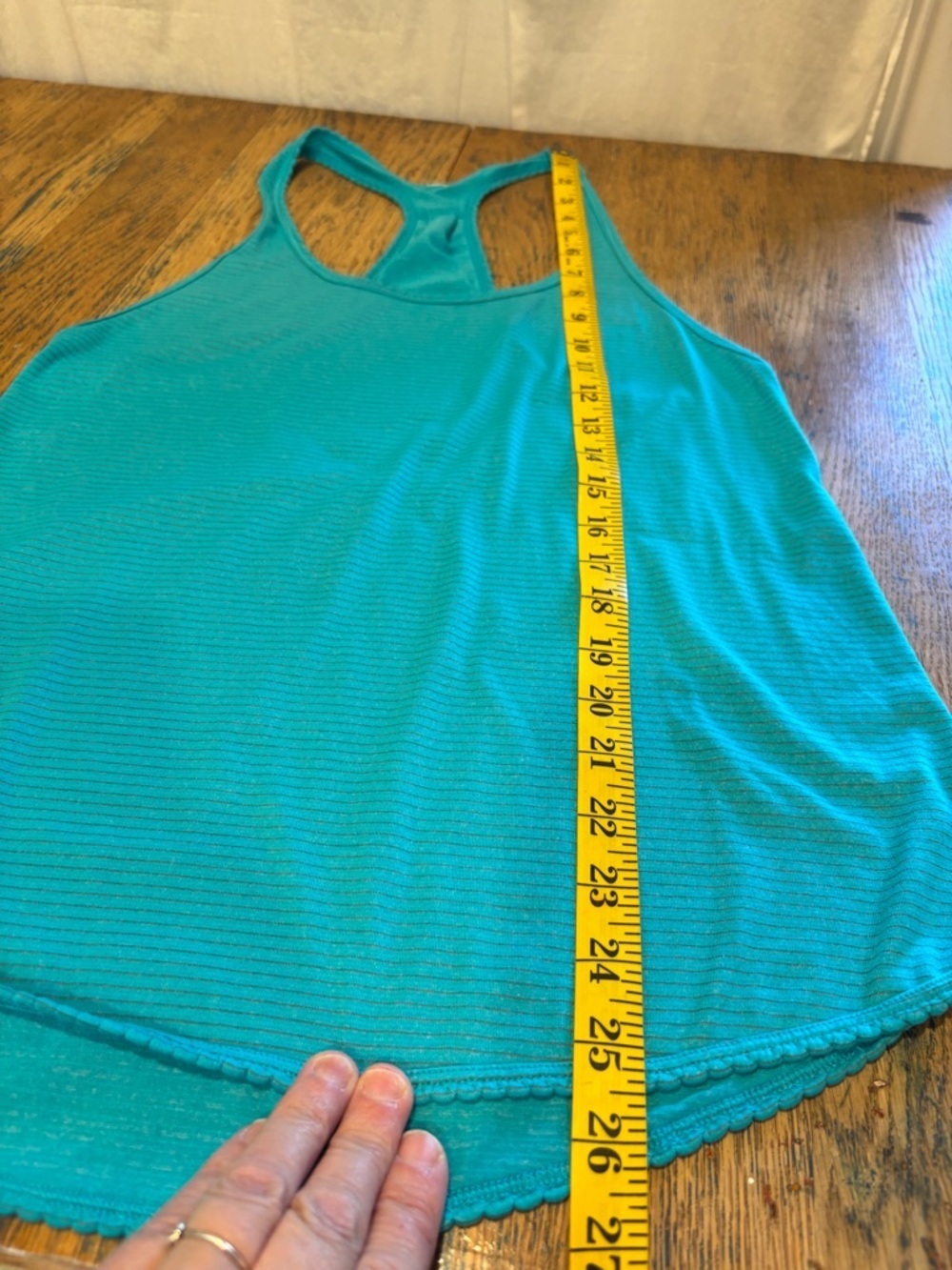 LULULEMON Teal Ribbed Racerback Tank Size S - Picture 6 of 6